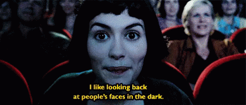 At The Movies GIF - Amelie Lookingback GIFs
