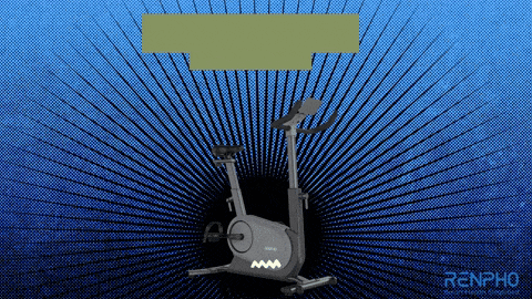 an exercise bike with the word renpho on it