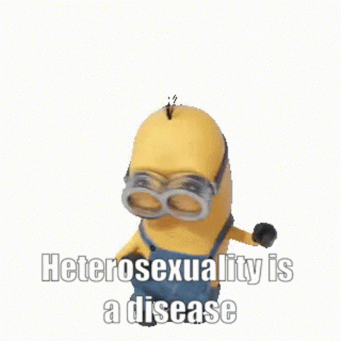 Heterosexuality Is A Disease Minion GIF - Heterosexuality Is A Disease Minion Dancing GIFs