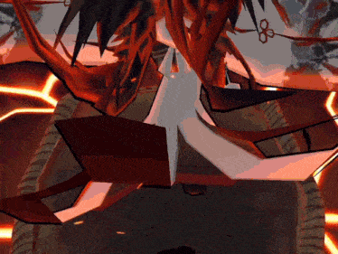 a computer generated image of a person with a sword