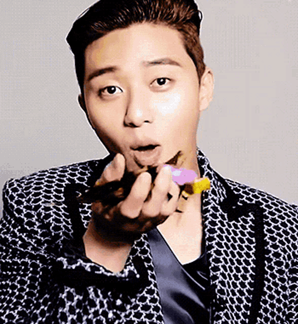 Park Seo Joon Actor GIF - Park Seo Joon Actor Blow Confetti GIFs