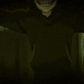 a cartoon character with a hood and a big smile