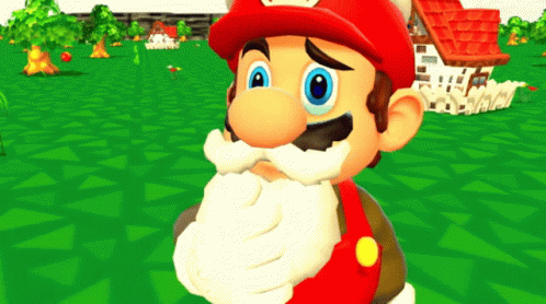Smg4 Mario GIF - Smg4 Mario Rubbing Beard GIFs