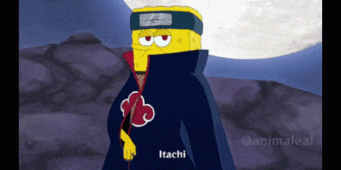 Itachi Itachi Spanch Bob GIF - Itachi Itachi Spanch Bob GIFs