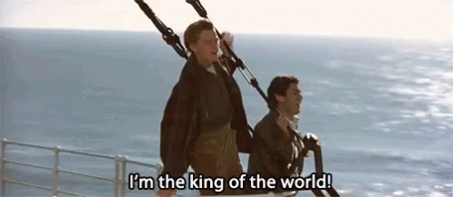 I'M The King Of The World GIF - Titanic Leonardo Di Caprio King Of The World GIFs