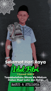 a greeting card that says selamat hari raya idul fitri