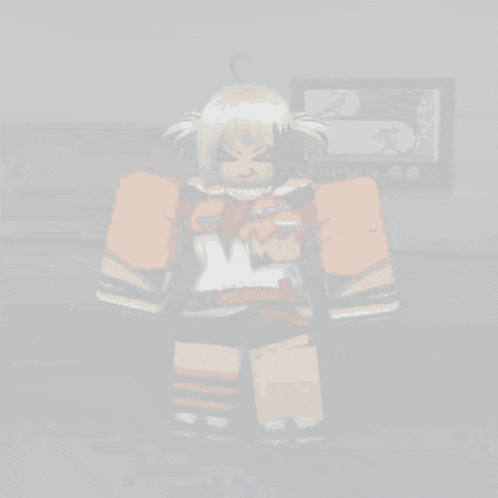 a cartoon character is sitting in front of a keep trying sign