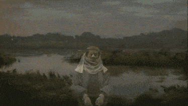 a painting of a man in a swamp with the words gained a lover written above him