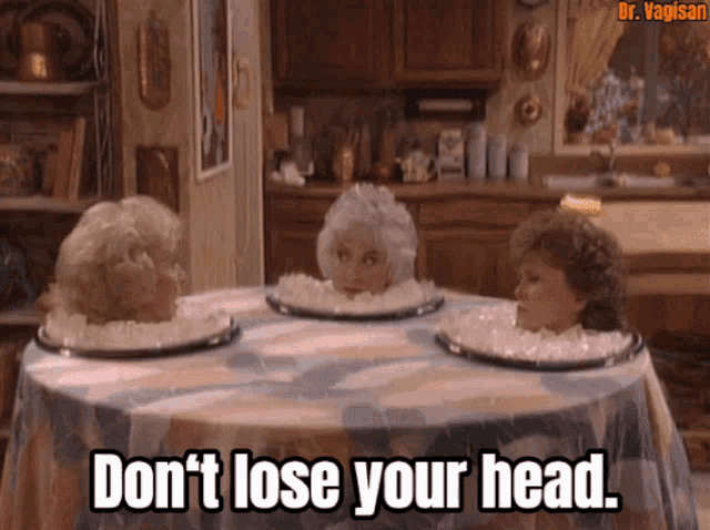 Dont Lose Your Head Head On Ice GIF - Dont Lose Your Head Head On Ice Golden Girls GIFs