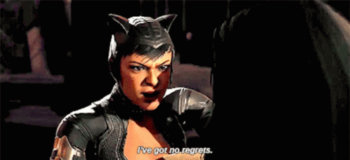 Injustice Catwoman GIF - Injustice Catwoman Ive Got No Regrets GIFs