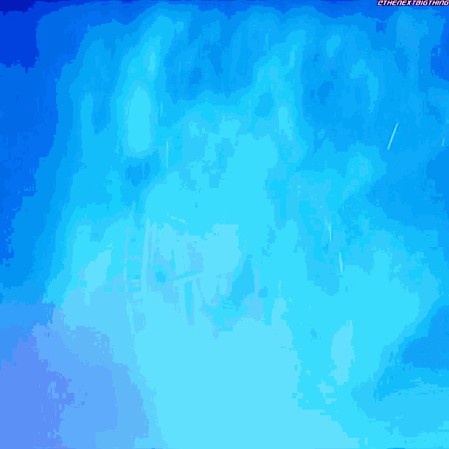 a purple and blue background with the words " the next thing " on it