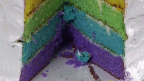 Rainbow Cake GIF - Cake Rainbow Dessert GIFs