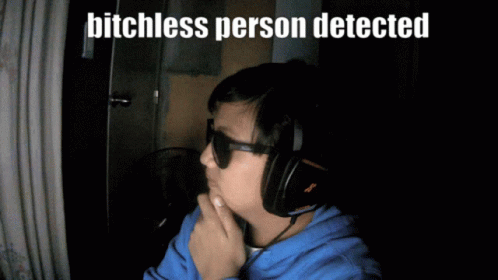 Bitchless Person Detected Bitchless GIF - Bitchless Person Detected Bitchless No Bitches GIFs