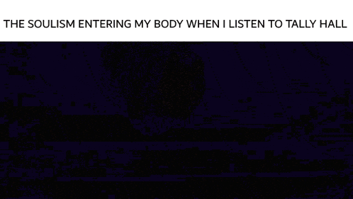 a cartoon of winnie the pooh with the words " the soulism entering my body when i listen to tally hall " below him
