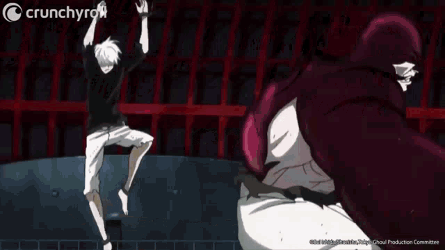 a crunchyroll advertisement for tokyo ghoul is shown