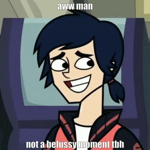 a picture of a cartoon character with the caption aww man not a belussy moment tbh