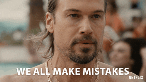a man says we all make mistakes in a netflix advertisement