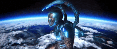 Blue Beetle Space GIF - Blue Beetle Space Fly GIFs