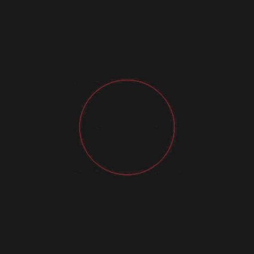 a black background with red circles in a circle