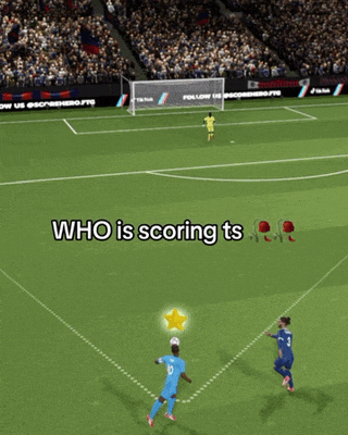 a screenshot of a soccer game with the words who is scoring ts
