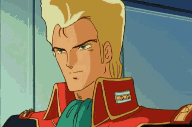 a close up of a cartoon character with a badge on his chest
