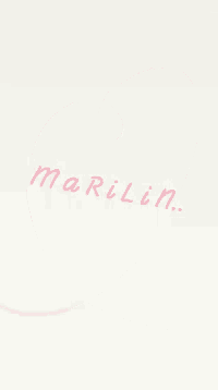 a drawing of a heart with the name marilyn written on it