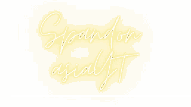 a yellow neon sign that says " spandon assist "