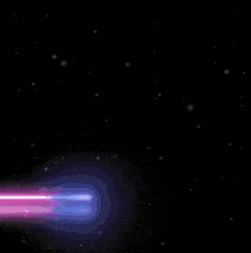 a bunch of pink fireworks going off in the night sky