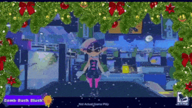 a screen shot of a video game that says comb rush blush on the bottom