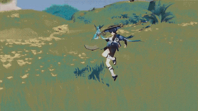 a close up of a person in a video game holding a sword in their hand .