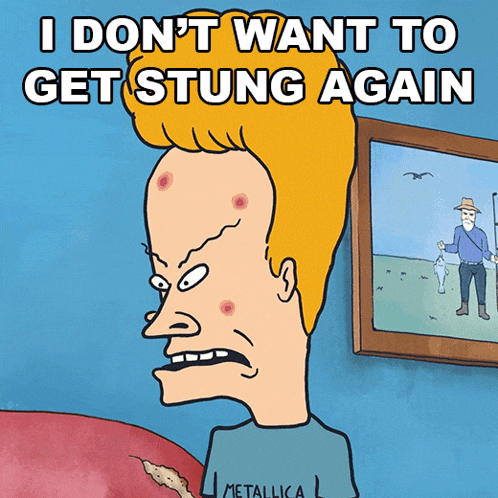 I Don'T Want To Get Stung Again Beavis GIF - I Don'T Want To Get Stung Again Beavis Beavis And Butt-head GIFs