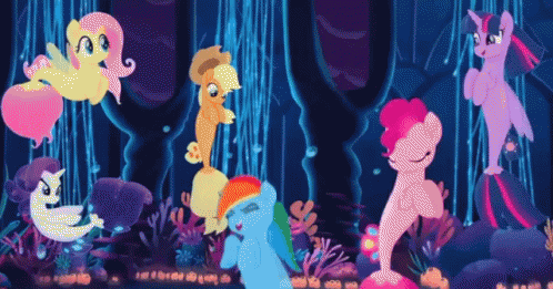 Pony Mermaids GIF - My Little Pony Happy Yay GIFs