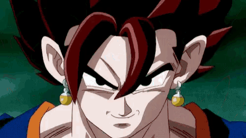 a close up of a cartoon character with earrings on his ear