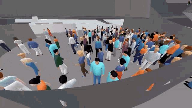 a large group of people are gathered together in a circle