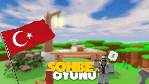 a video game called sohbe oyunu with a turkey flag