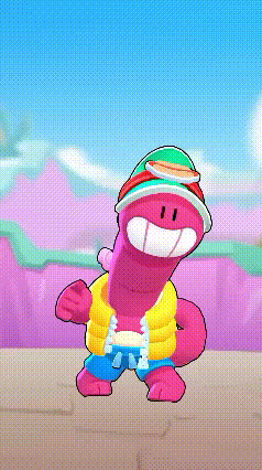 a pixel art of a worm wearing a hat and a life vest