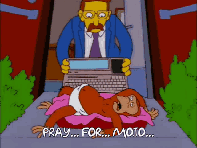 Pray For Mojo Simpsons GIF - Pray For Mojo Simpsons Monkey GIFs