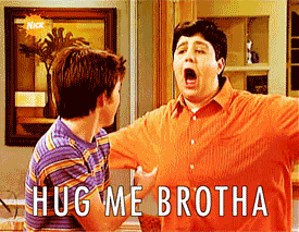 Hug Me Brotha GIF - Drake And Josh Hug Me Hug GIFs