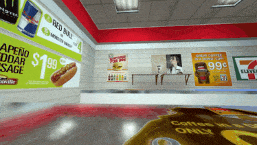 a 7 eleven store with a sign that says coffee in a cup for 99 cents