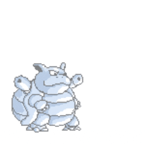 a pixel art drawing of a hippopotamus with a white background