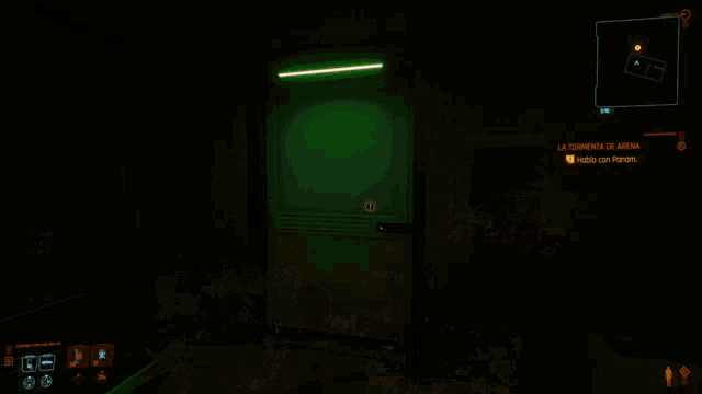an open door in a video game with the words la tormenta de arena on the screen