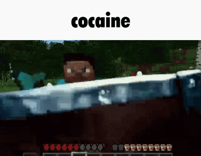 a screenshot of a video game with the word cocaine on the bottom