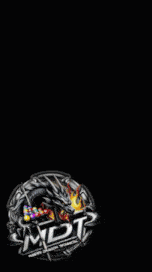 a logo for a company called mdt with a dragon and flames