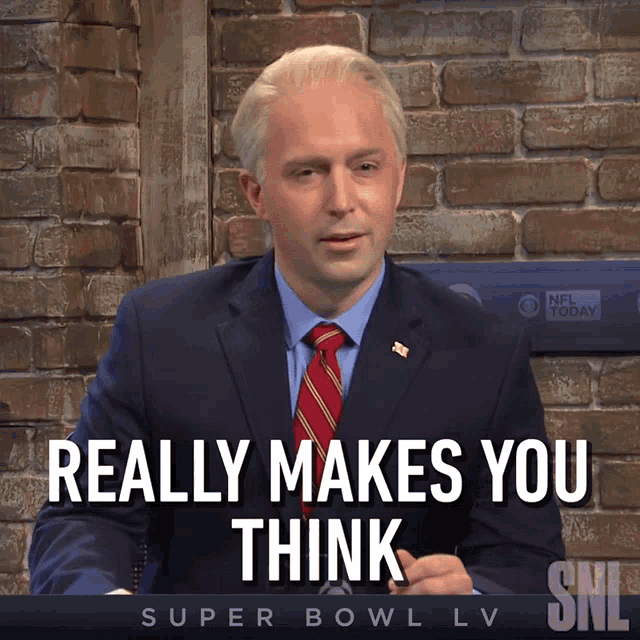 Really Makes You Think Saturday Night Live GIF - Really Makes You Think Saturday Night Live Makes You Think GIFs