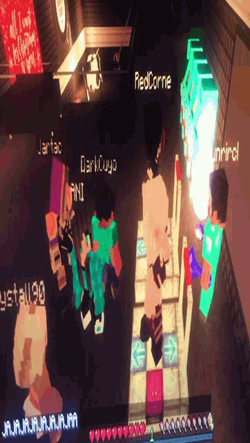 a screenshot of a minecraft game with the name redcorne on the bottom