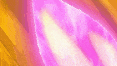 a pink and yellow background with a purple glowing object in the middle