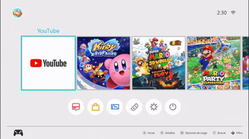 a screenshot of a nintendo switch showing new super mario bros u deluxe and kirby star allies