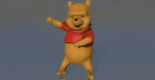 a 3d model of winnie the pooh dancing