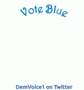 a blue circle with a donkey in it and the words vote blue