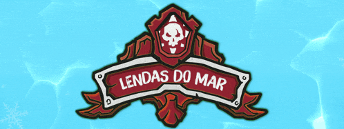 a logo for lendas do mar with a skull on top